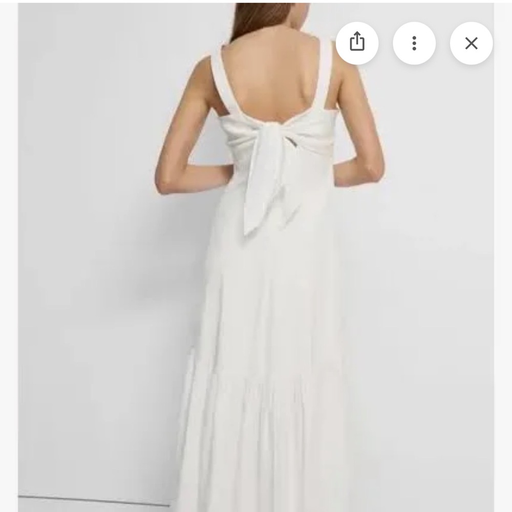 Theory Cream Sleeveless Tiered Maxi Dress - Picture 2 of 6
